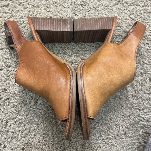 Madewell The Cary Stacked Heel Leather Slingback Sandal sz 7.5 - Picture 3 of 12